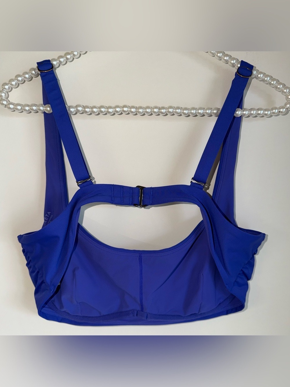Athleta Electric Blue Square Neck Bikini Swim Top w/ Cups Size 38B/C - Picture 9 of 9